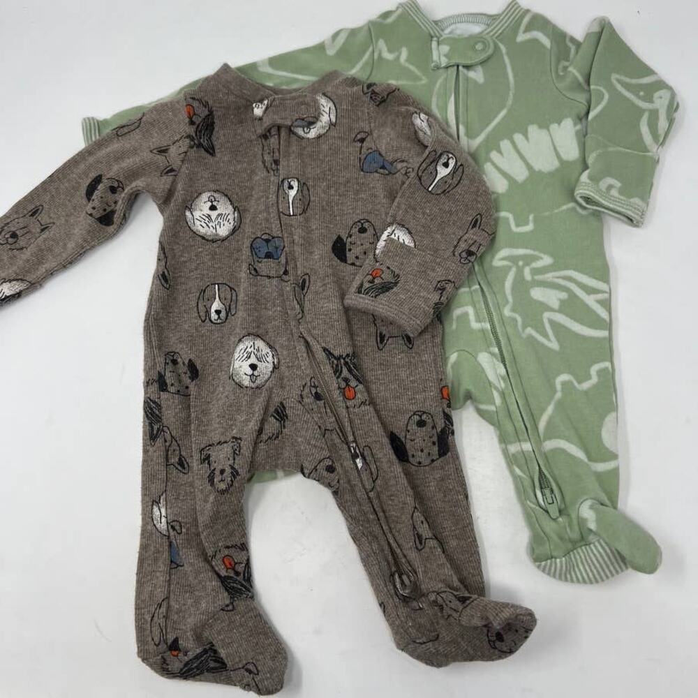 Carters Newborn Baby 2 Piece Footie Sleep and Play Pajama Two Way Zipper Jumper